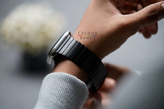 Black Stainless Steel Link Strap For Apple Watch 46/45/44 MM Series 11/10/9/8/7/6/5/4 (Se/Se2/Se3Gen)