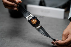 FKM Motion Band With Titanium Buckle For Apple Watch 46/45/44 MM Series 11/10/9/8/7/6/5/4 (Se/Se2/Se3Gen)