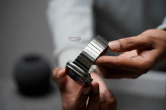 Silver Stainless Steel Link Strap For Apple Watch 49 MM Series Ultra/Ultra 2/Ultra 3