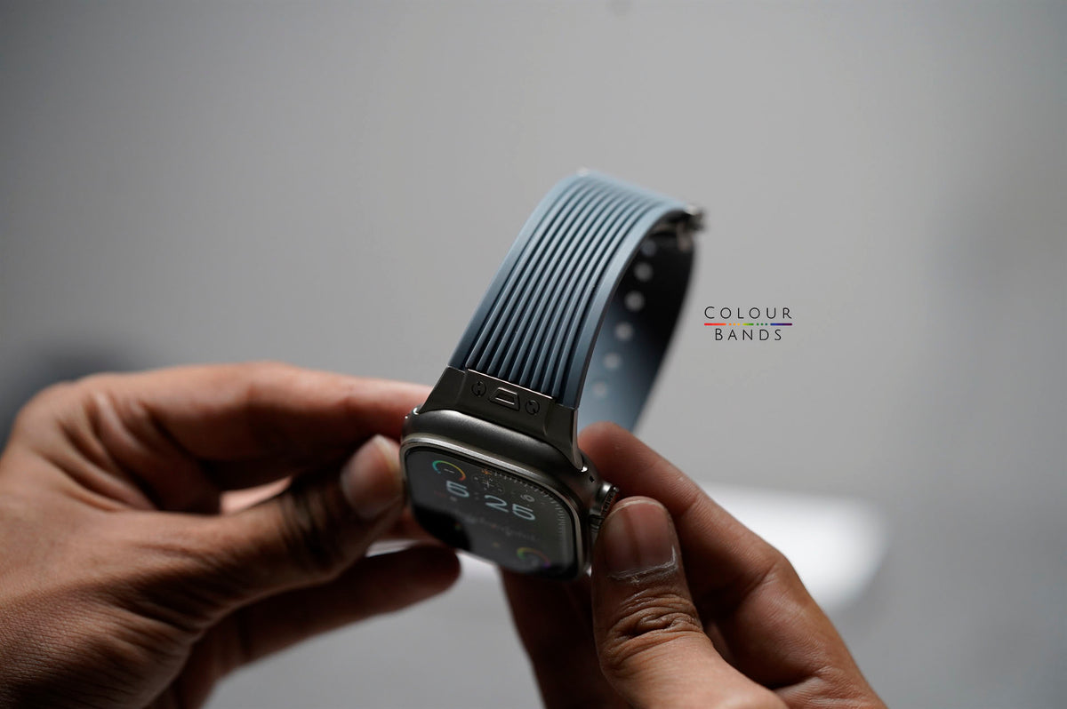 Athli Silicone Band With Stainless Steel Buckle Strap For Apple Watch 49 MM Series Ultra/Ultra 2/Ultra 3