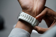 Midnight Shine Silicone Band with Titanium Buckle 46/45/44 MM Series 10/9/8/7/6/5/4/Se/Se2Gen