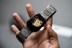 Real Titanium X Band For Apple Watch 46/45/44 MM Series 10/9/8/7/6/5/4/Se/Se2Gen