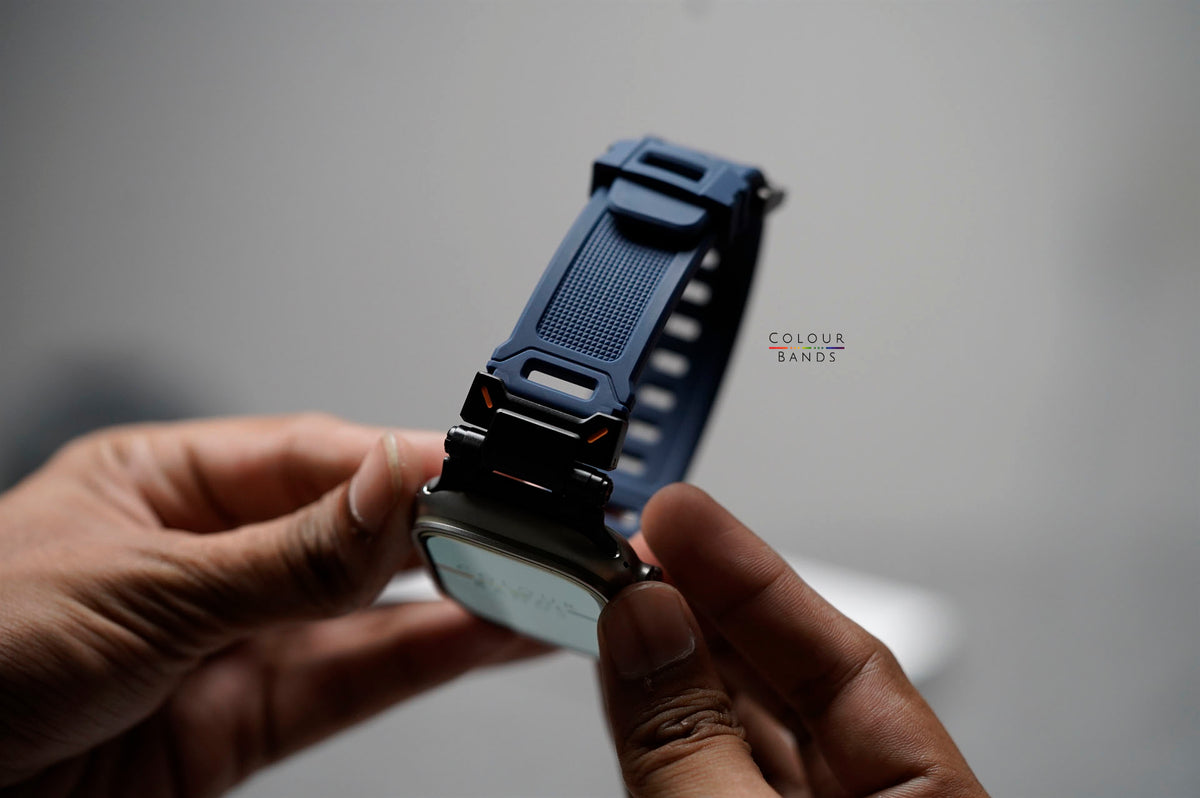 Silicone Strap with Titanium Buckle Band For Apple Watch 49 MM Series Ultra/Ultra 2/Ultra 3