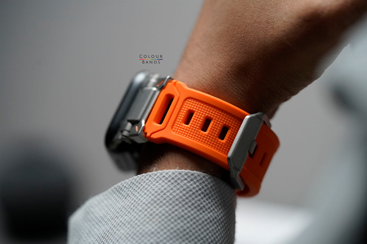 Silicone Strap with Titanium Buckle Band For Apple Watch 49 MM Series Ultra/Ultra 2/Ultra 3