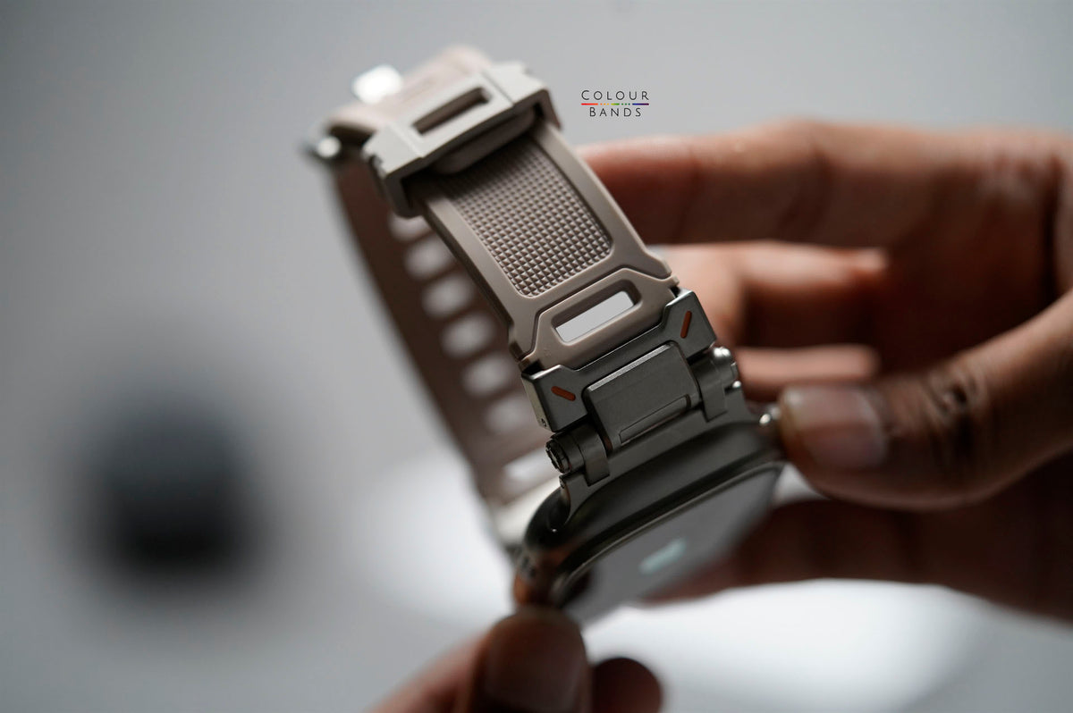 Silicone Strap with Titanium Buckle Band For Apple Watch 49 MM Series Ultra/Ultra 2/Ultra 3