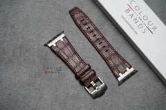 Textured Silicone Leather Strap For Apple Watch 44MM 45MM 46MM Series 4 5 6 7 8 9 10 SE SE 2 Gen